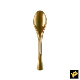 Plastic lepel  PS "Flen" goud 14,5cm (3000 stuks)