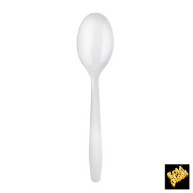 Cuillère Plastique Blanc 175mm (100 Unités)