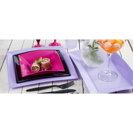 Assiette Plastique Réutilisable Plate Noir PP 180mm (300 Utés)