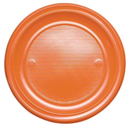 Assiette Plastique PS Plate Orange Ø220mm (30 Unités)