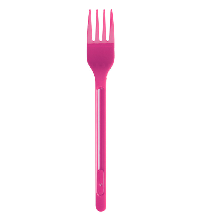 Plastic PS vork fuchsia 17,5cm (20 stuks) 