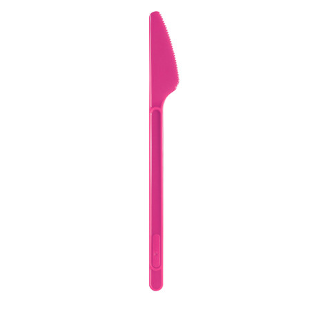 Plastic PS mes  fuchsia 17,5cm (20 stuks) 