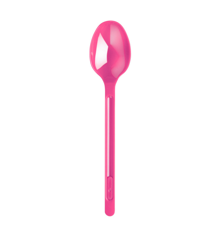 Plastic lepel  PS fuchsia 17,5cm (600 stuks)