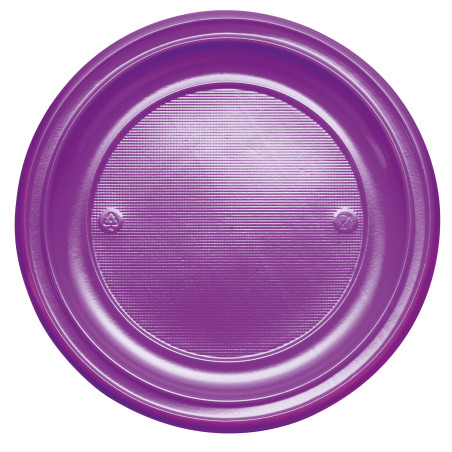 Assiette Plastique PS Plate Violette Ø220mm (780 Unités)