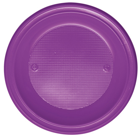 Assiette Plastique PS Creuse Violette Ø220mm (30 Unités)