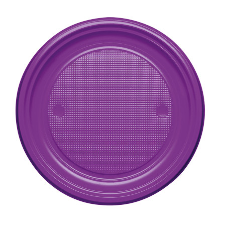 Assiette Plastique PS Plate Violette Ø170mm (1100 Unités)