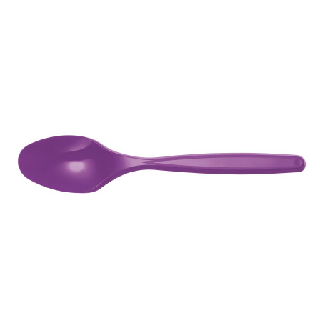 Petite Cuillère Plastique Violette PS 120mm (40 Unités)