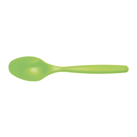 Petite Cuillère Plastique PS Vert citron 120mm (40 Unités)