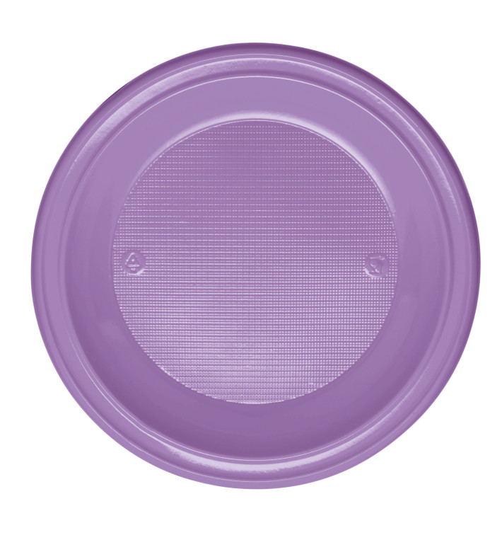 Assiette Plastique Fond Violette PS 220mm (30 Unités)