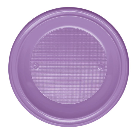 Assiette Plastique PS Creuse Lilas Ø220mm (30 Unités)