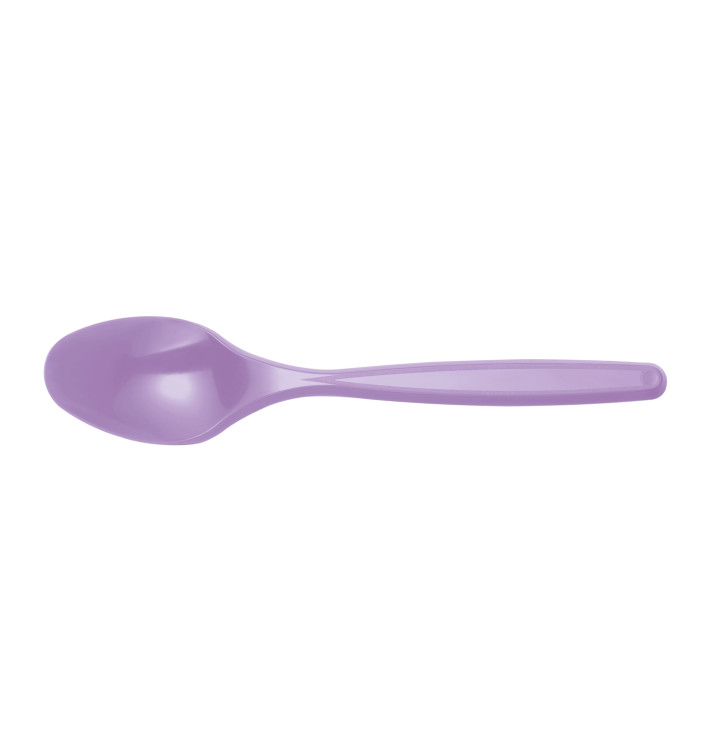 Cuillère Plastique Violette PS 120mm (40 Unités)