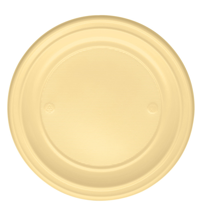 Assiette Plastique Plate Creme PS 220mm (30 Unités)