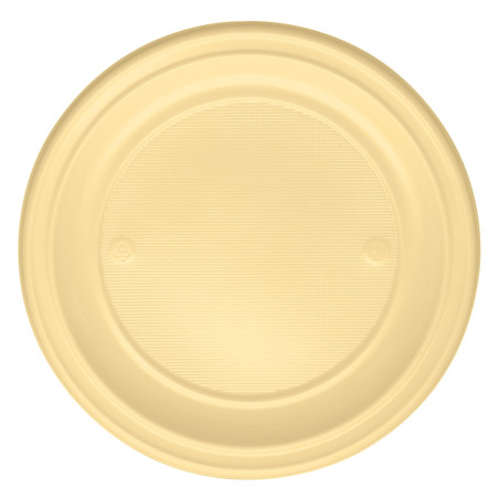 Assiette Plastique PS Plate Crème Ø220mm (30 Unités)