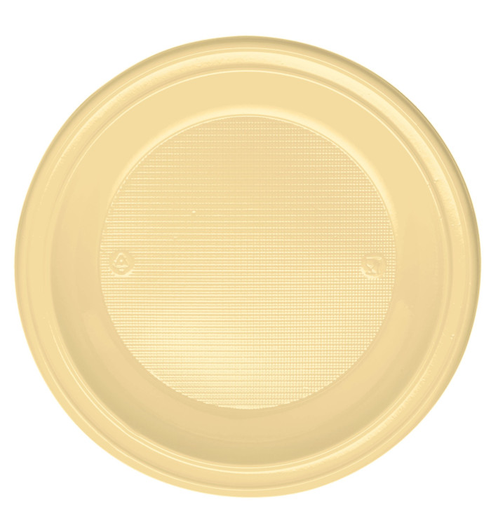 Assiette Plastique Plate Creme PS 220mm (30 Unités)