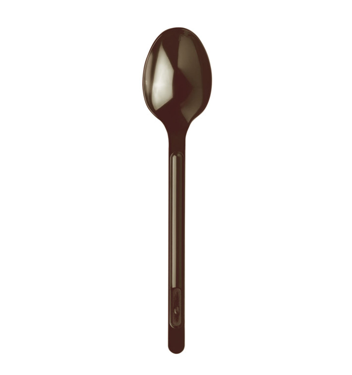 Plastic lepel  PS chocolade 17,5cm (20 stuks) 