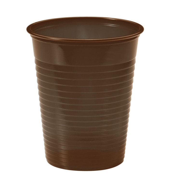 Plastic PS beker chocolade 200ml Ø7cm (50 stuks) 