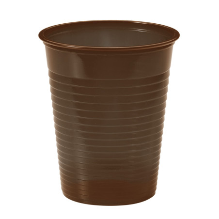 Gobelet Plastique PS Chocolat 200ml Ø7cm (50 Unités)