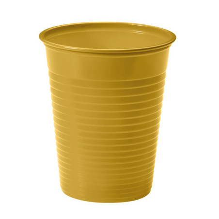 Plastic PS beker goud 200ml Ø7cm (50 stuks)