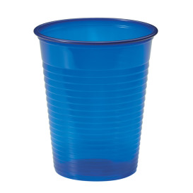 Plastic PS beker donkerblauw 200ml Ø7cm (50 stuks) 