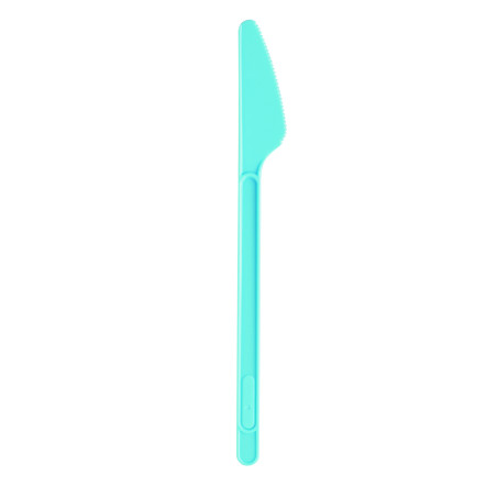 Plastic PS mes  lichtblauw 17,5cm (600 stuks)