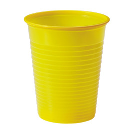 Plastic PS beker geel 200ml Ø7cm (50 stuks) 