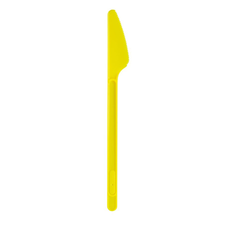 Couteau Plastique PS Jaune 175mm (20 Unités)