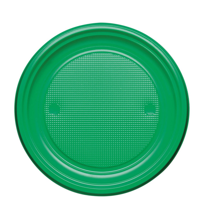 Assiette Plastique Plate Jaune PS 170mm (50 Unités)