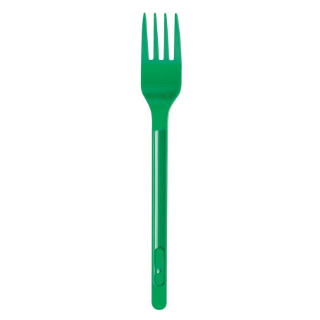 Fourchette Plastique PS Vert 175mm (20 Unités)