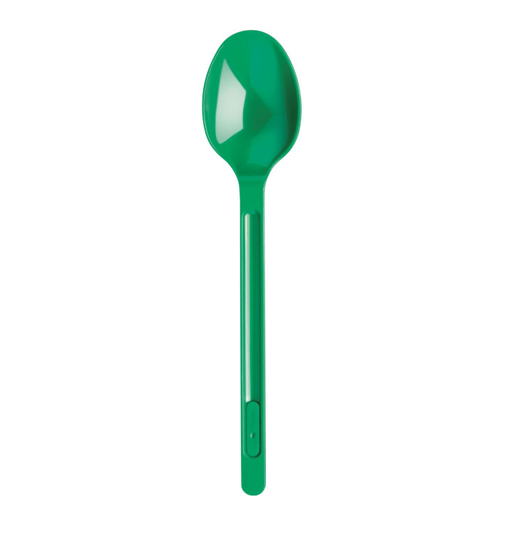 Plastic lepel  PS groen 17,5cm (20 stuks) 