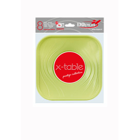 Assiette Plastique PP "X-Table" Citron vert 180mm (8 Utés)