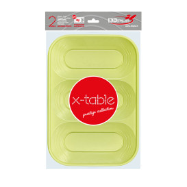 Plateau PP "X-Table" 3C citron vert 330x230mm (2 Utés)