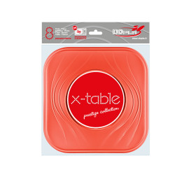 Assiette Plastique PP "X-Table" Orange 230mm (120 Utés)