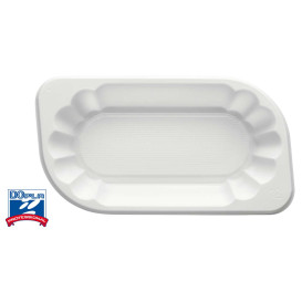 Plateau Plastique PS Blanc 175x95x30mm 250ml (250 Unités)