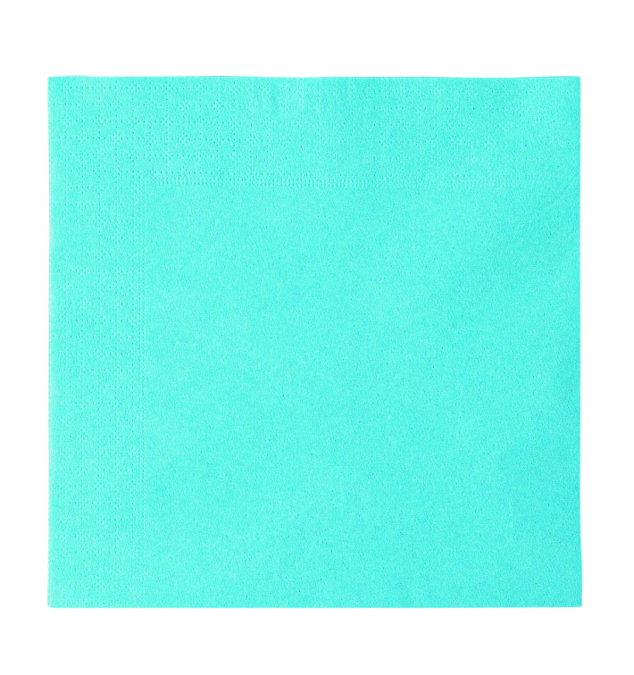 Serviette Papier 2 épaisseurs Bleu Clair 33x33cm (50 Unités)