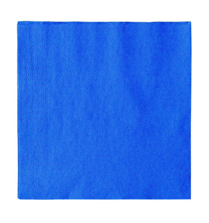 Serviette Papier 2 épaisseurs Bleu Foncé 33x33cm (50 Unités)