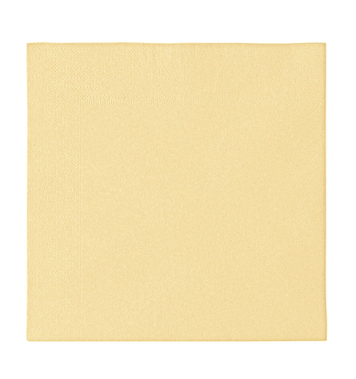 Serviette Papier 2 épaisseurs Crème 33x33cm (50 Unités)