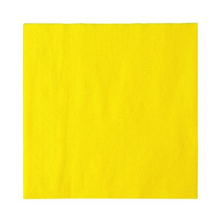 Serviette Papier 2 épaisseurs Jaune 33x33cm (50 Unités)