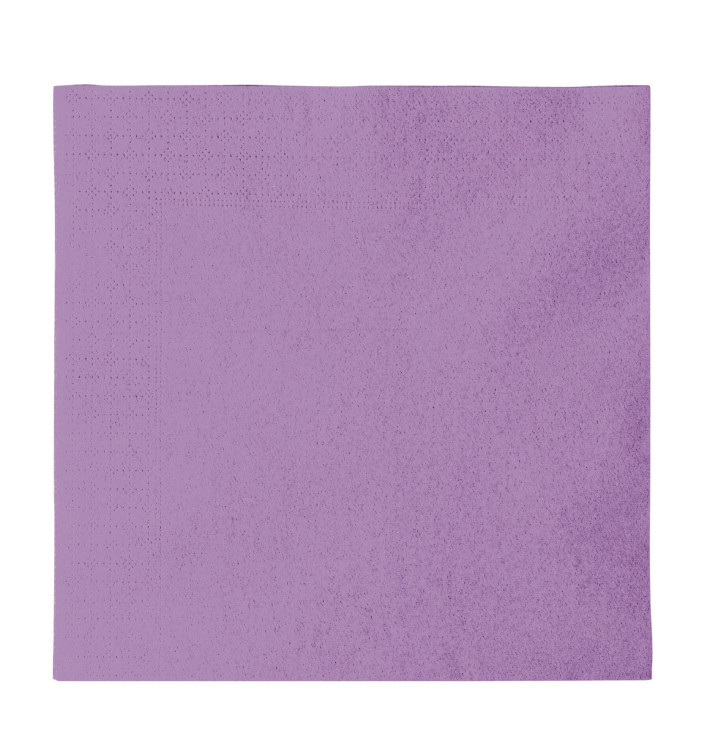 Serviette Papier 2 épaisseurs Lilas 33x33cm (1200 Unités)