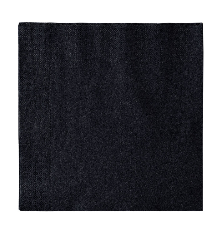 Serviette Papier 2 épaisseurs Noir 33x33cm (50 Unités)