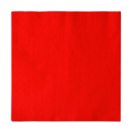 Papieren servet 2 laags rood 33x33cm (2000 stuks)