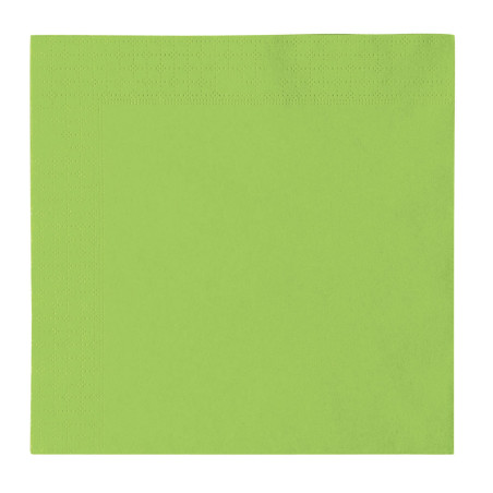 Serviette Papier 2 épaisseurs Vert citron 33x33cm (2000 Utés)