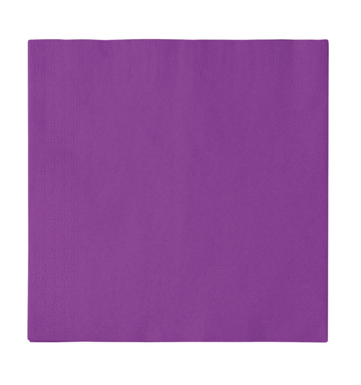 Serviette Papier 2 épaisseurs Violet 33x33cm (1200 Unités)