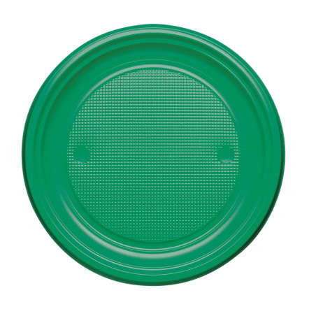 Assiette Plastique PS Plate Vert Ø220mm (780 Unités)