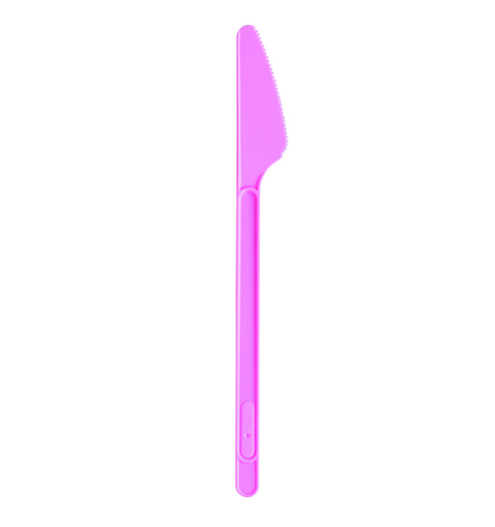 Plastic PS mes  roze 17,5cm (600 stuks)