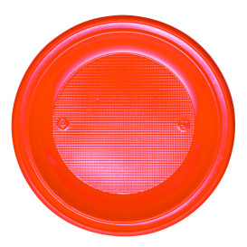 Plastic bord PS Diep oranje Ø22 cm (600 stuks)