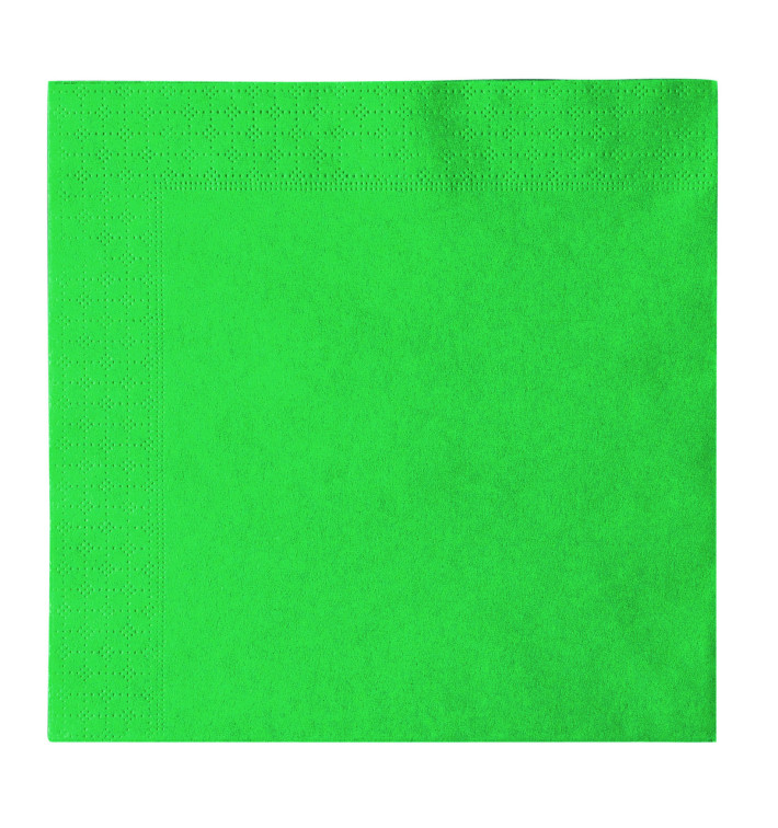 Serviette Papier 2 épaisseurs Vert 33x33cm (50 Unités)