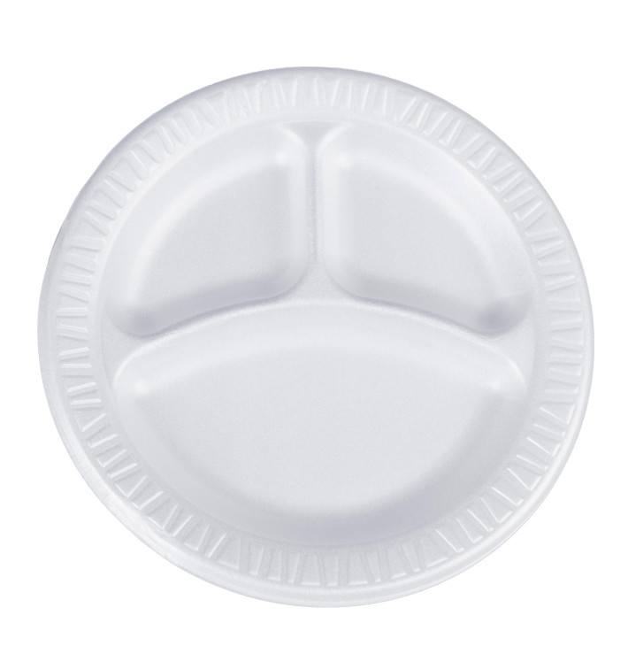 Assiette Thermique FOAM "Quiet Classic" 3 C. Stratifié Blanc Ø230mm (125 Unités)