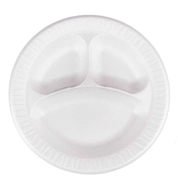 Assiette Thermique FOAM "Quiet Classic" 3 C. Stratifié Blanc Ø260mm (125 Unités)