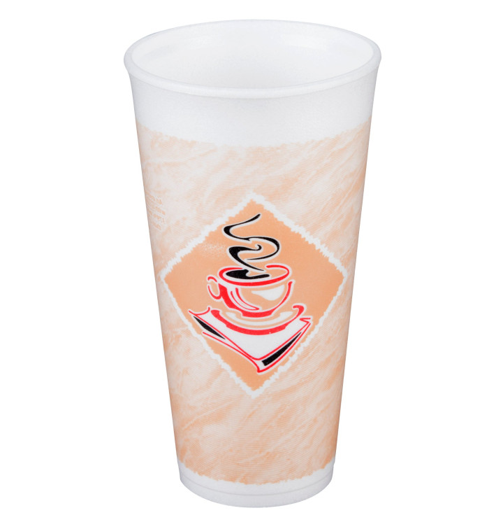 Gobelet isotherme  FOAM "Café" 20Oz/600ml Ø9,4cm (20 Unités)