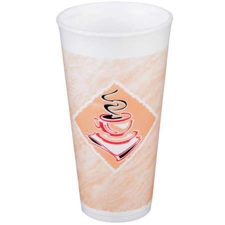 Gobelet isotherme  FOAM "Café" 20Oz/600ml Ø9,4cm (20 Unités)